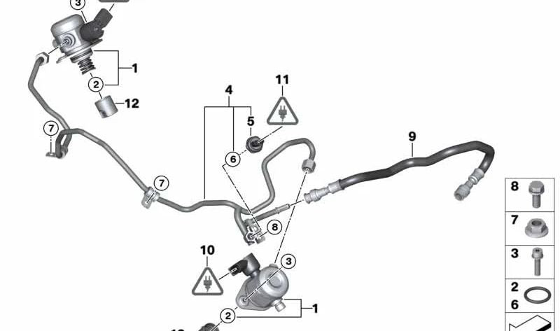 Kraftstoffschlauch für BMW X5 E70, X6 E71 (OEM 13537582065). Original BMW