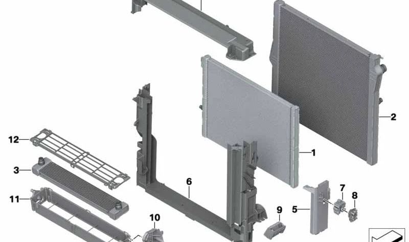 Portamódulos para BMW X5 E70, F15, F85, X6 E71, F16, F86 (OEM 17118570841). Original BMW