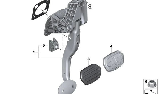 Soporte de cabezal esférico para BMW Mini F65, F66, U25, Serie 1 F70, Serie 2 G42, G87, U06, Serie 3 G20, G21, G28, G80, G81, Serie 4 G22, G23, G26, G82, G83, X1 U11, X2 U10, Z4 G29 (OEM 35207916249). Original BMW