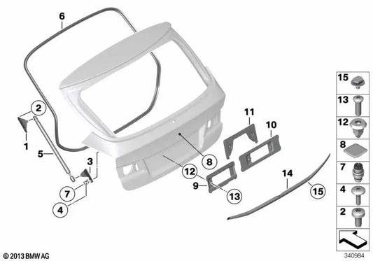 Soporte inferior izquierdo para BMW X1 E84 (OEM 51242990131). Original BMW