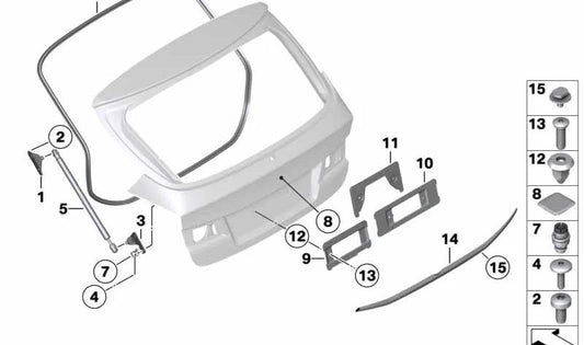 Right lower support for BMW E84 (OEM 51242990132). Original BMW