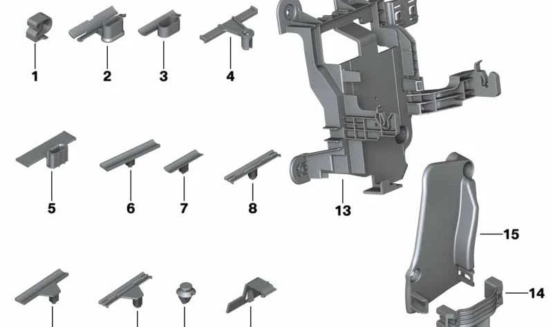 Soporte BDC OEM 61139265643 para BMW i3 (I01), i8 (I12) e i8 Roadster (I15). Original BMW.