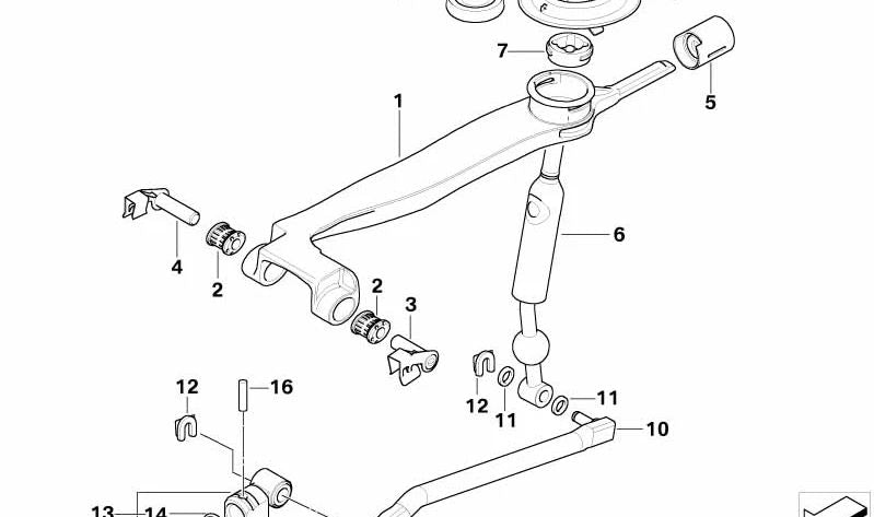 Prise en charge du levier de vitesses OEM 25117548777 pour BMW E60, E61, E63, E64. BMW d'origine.