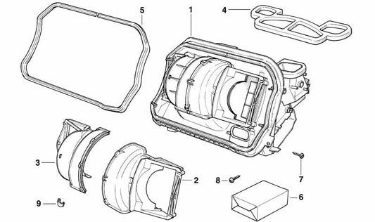 Kit de peças pequenas e alavanca de ajuste para o sistema de ar condicionado de ar OEM 64118361922 para BMW E36. BMW original.