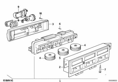 Interruptor Giratorio de Temperatura para BMW E31 (OEM 64111392084). Original BMW