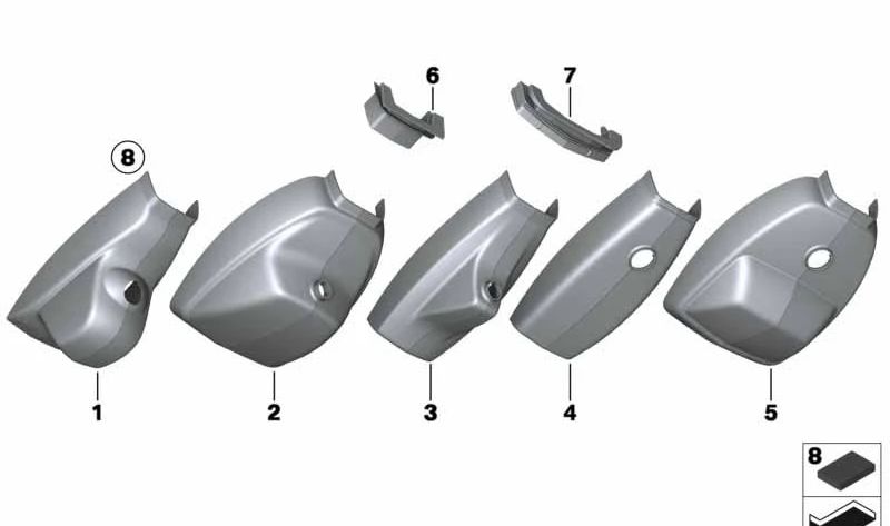 Kabelkanal für BMW 6er F06, F12, F13 (OEM 51169253185). Original BMW