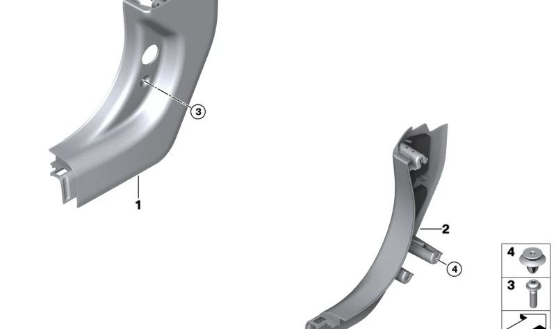 Panel lateral inferior izquierdo delantero OEM 51437482291 para BMW G20, G21, G28, G80, G81, G26. Original BMW