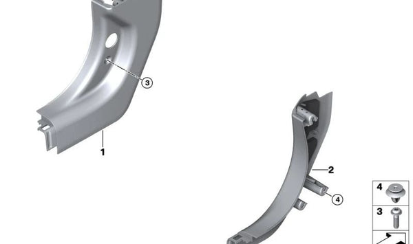 Panel lateral inferior izquierdo delantero OEM 51437482291 para BMW G20, G21, G28, G80, G81, G26. Original BMW