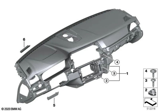 Leather Dashboard Cover for BMW 5 Series F10, F11, F18 (OEM 51458049770). Original BMW