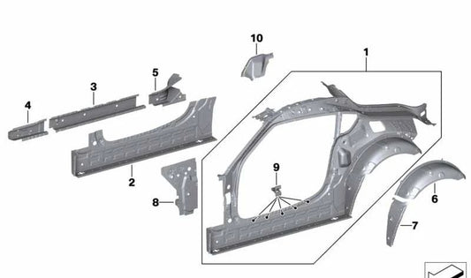 Soporte clip de entrada para BMW Z4 G29 (OEM 41127473519). Original BMW