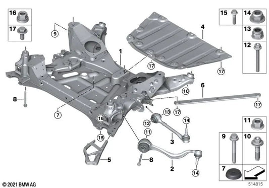 Tornillo combinado ASA para BMW X3 G01, G01N, G08, G08N, X4 G02, G02N (OEM 07146881460). Original BMW.