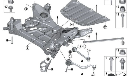 Tornillo combinado OEM 07146886775 para BMW G08 (iX3). Original BMW.