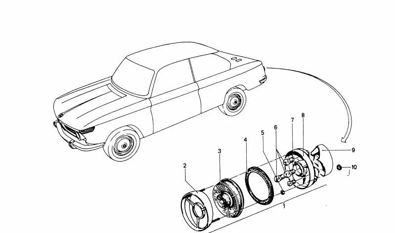 Junta de estanqueidad OEM 63211351528 para BMW (Modelos compatibles: E12, E28, E24, E23). Original BMW.