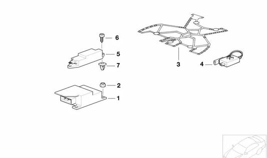 Airbag / unité de commande latérale pour BMW E36, E39, E38 (OEM 65778374799). BMW d'origine