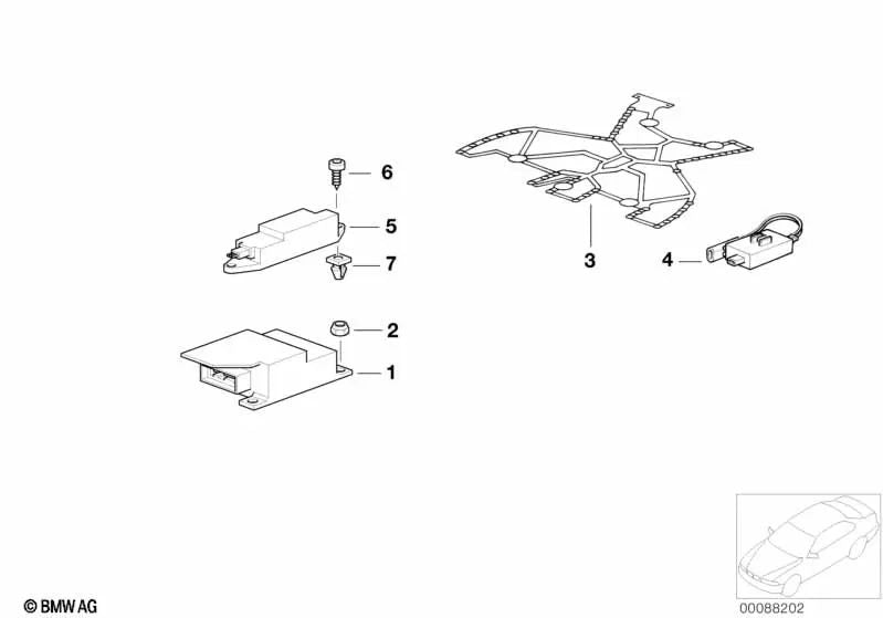 Capteur de détection de siège passager pour BMW (OEM 52108410538). BMW d'origine