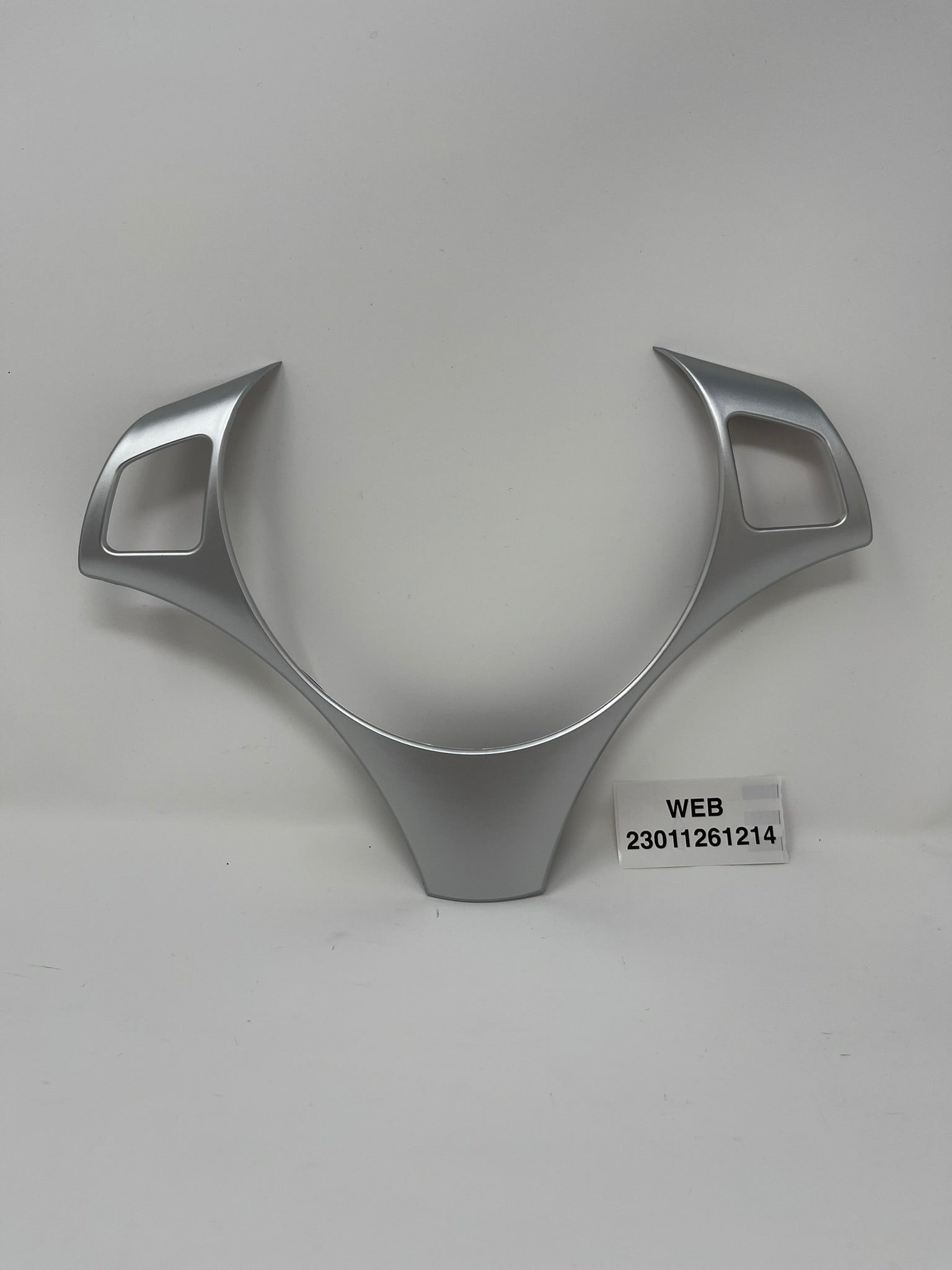 Embellecedor Moldura Pegatina Negro Carbono/Plata Aluminio Para Volante De Bmw Serie 1 E82 E87