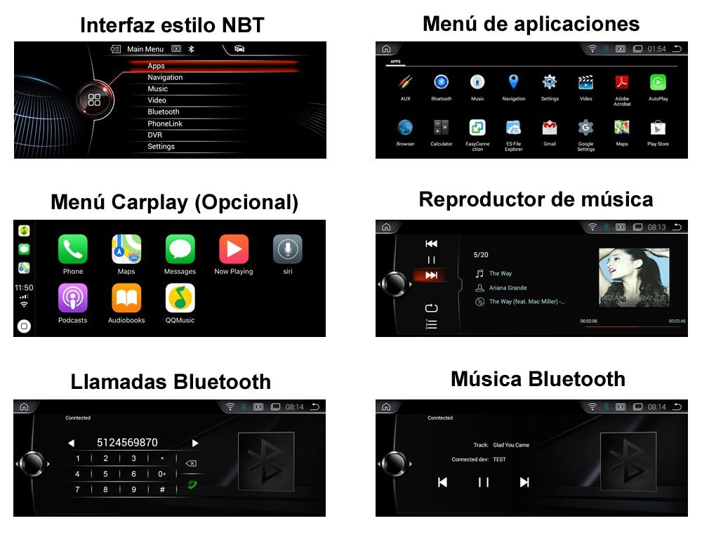 Pantalla Radio Android Para Bmw Serie 5 F10 Y F11 ¡cámara Trasera De Regalo! Pantallas