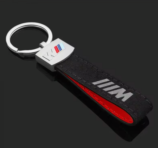 BMW M Keychain with Leather and Alloy - Sporty and Exclusive Design - High Quality and Durability