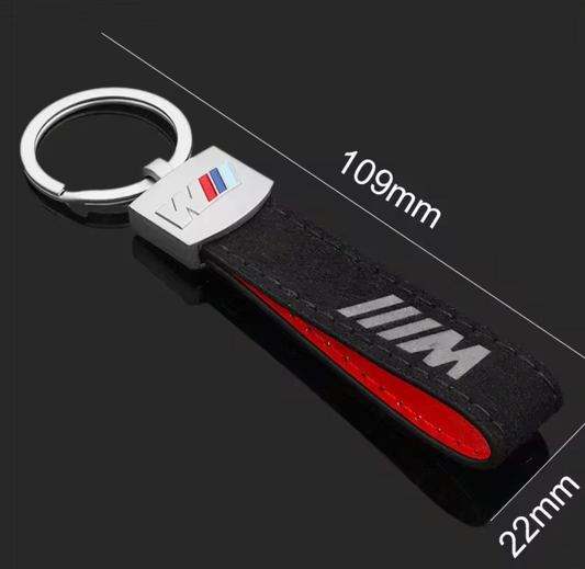 BMW M Keychain with Leather and Alloy - Sporty and Exclusive Design - High Quality and Durability