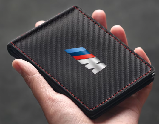 Portfólio de papelão BMW M com efeito de fibra de carbono - /// m