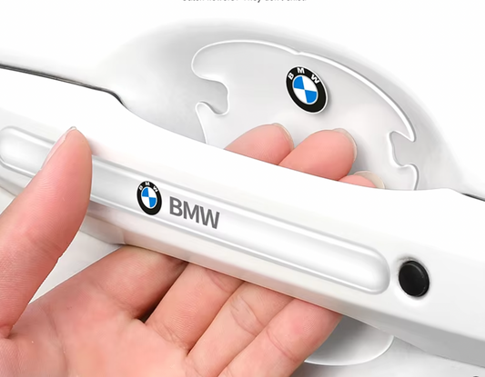 Transparent Protective Stickers for BMW Door Handles - Set of 8 Pieces (BMW Logo or ///M)