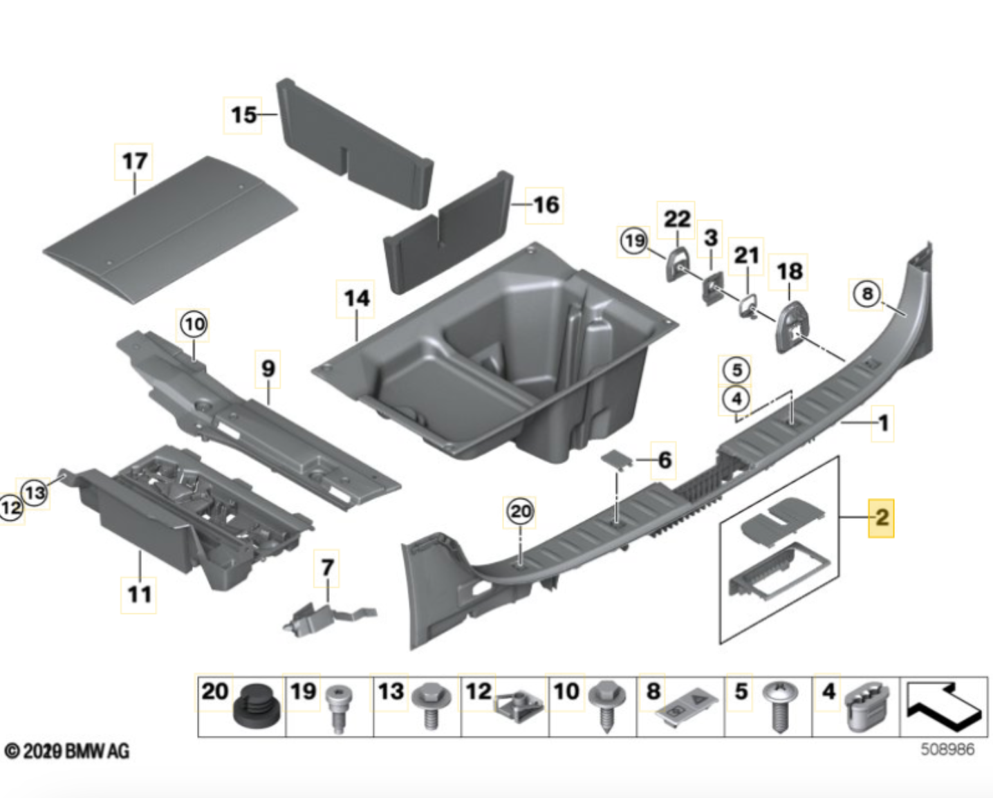 Cubierta del panel de bloqueo OEM 51479142417 para BMW E91. Original BMW.