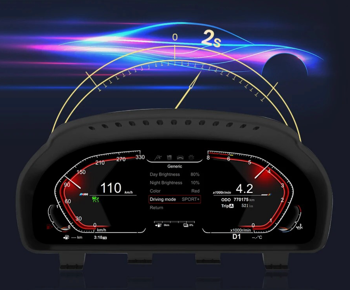 Cuadro Panel Marcador de Instrumentos Digital LCD para BMW F07 (GT), F10, F11, F18, F06, F12, F13, F01, F02, F03, F25, F26, F15, F16