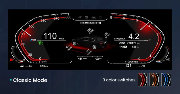 Cuadro Panel Marcador de Instrumentos Digital LCD para BMW F07 (GT), F10, F11, F18, F06, F12, F13, F01, F02, F03, F25, F26, F15, F16