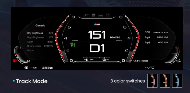 Cuadro Panel Marcador de Instrumentos Digital LCD para BMW F07 (GT), F10, F11, F18, F06, F12, F13, F01, F02, F03, F25, F26, F15, F16