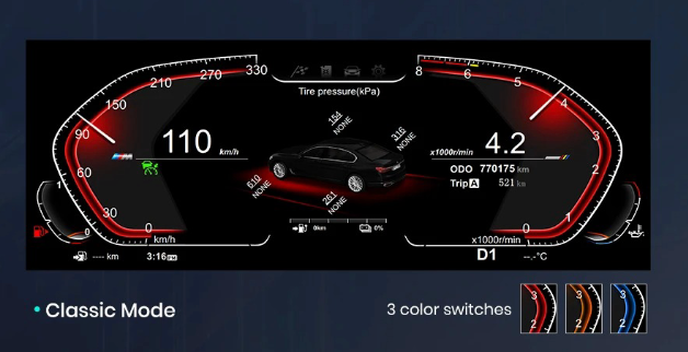 Cuadro Panel Marcador de Instrumentos Digital LCD para BMW Serie 1, Serie 2, X1, X2 (F20, F52, F22, F48, F49, F39)