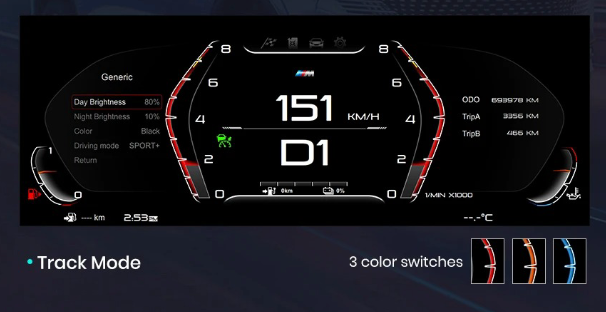 Cuadro Panel Marcador de Instrumentos Digital LCD para BMW Serie 1, Serie 2, X1, X2 (F20, F52, F22, F48, F49, F39)