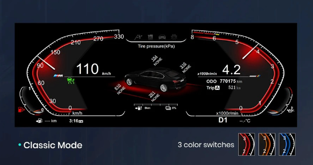 Cuadro Panel Marcador de Instrumentos Digital LCD para BMW Serie 5, Serie 6 (E60, E61, E63, E64)