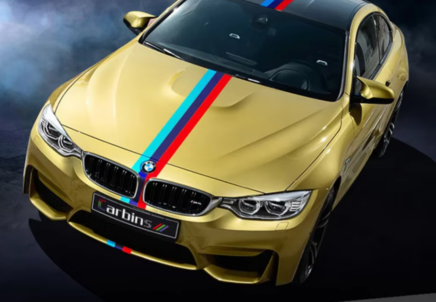 Vinilo Adhesivo BMW ///M – Pegatina Tricolor para Personalización Deportiva