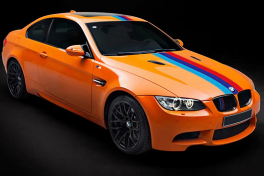 Vinilo Adhesivo BMW ///M – Pegatina Tricolor para Personalización Deportiva