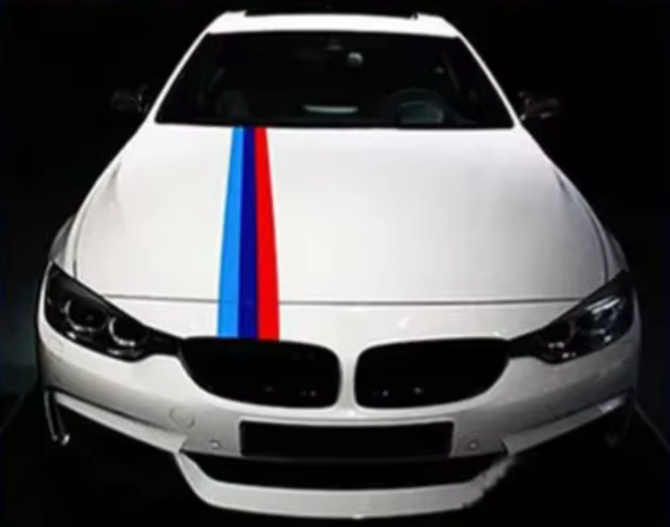 Adesivo vinil bmw /// m - adesivo tricolor para personalização esportiva