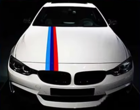 Adhésif vinyle BMW /// m - autocollant tricolor pour la personnalisation sportive