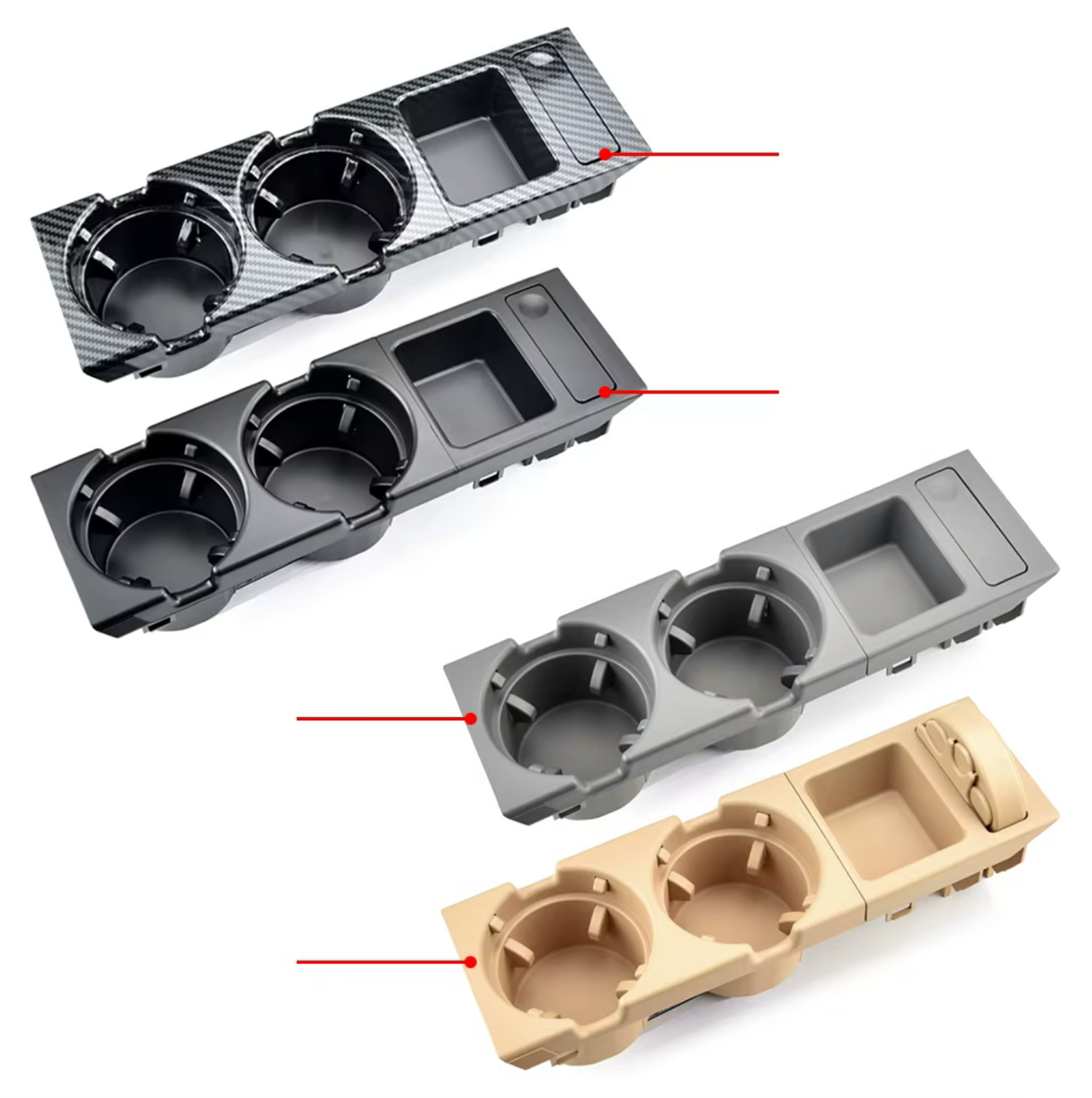 Portabebidas y Portamonedas de la consola central para BMW Serie 3 E46 – Soporte Multifunción