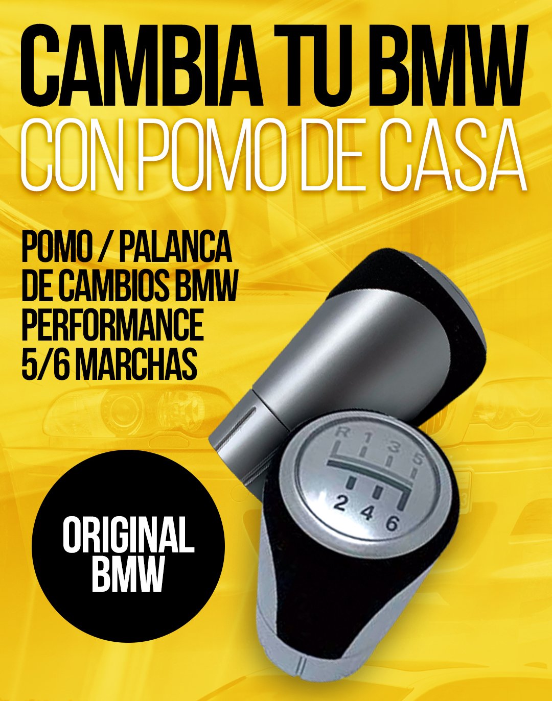 Pomo / Palanca De Cambio Bmw Performance 5 O 6 Velocidades Para E46 E81 E87 E82 E88. Original