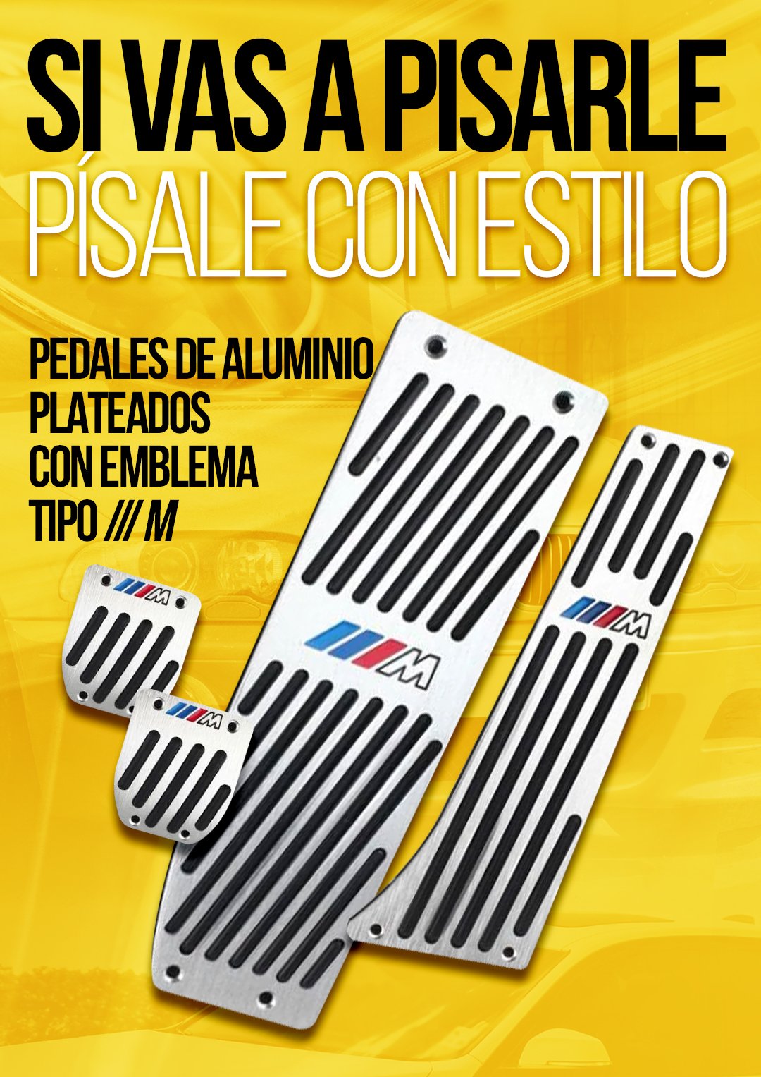 Pedales De Aluminio Con Emblema ///m Para Bmw Accesorios