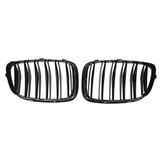 Riñoneras Parrillas Negras Brillante Con Doble Linea Para Bmw Serie 5 Gt F07 2010-2015