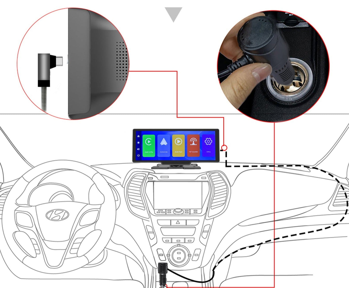 Pantalla Radio Android Auto Carplay Universal Para Cualquier Coche.