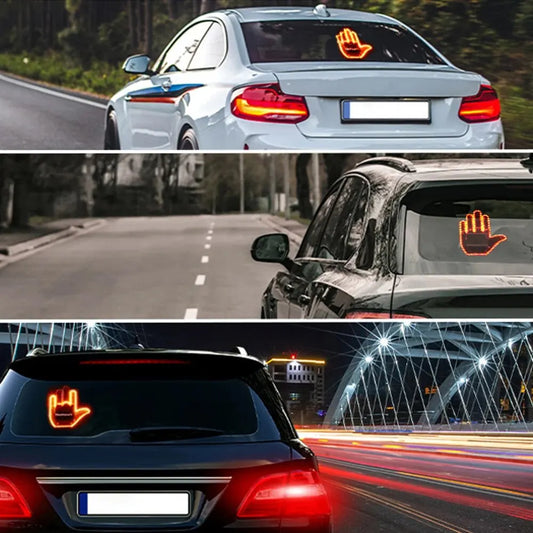 Luz Led Control Remoto Para Exterior De Bmw: Mano Con Señales Divertidas