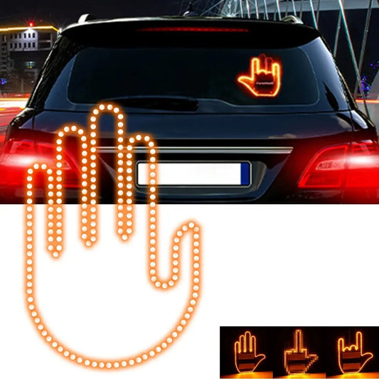 Luz Led Control Remoto Para Exterior De Bmw: Mano Con Señales Divertidas