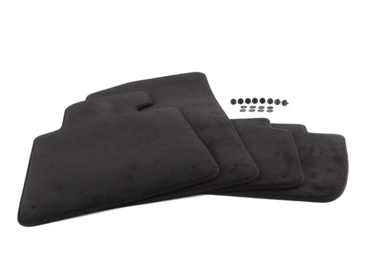 Conjunto De Alfombrillas Velour (4 Unidades) Negro/beige Para Bmw E46 Originales Recambios