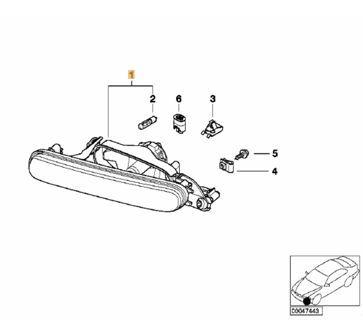 Faro Antiniebla Alargado Bmw Serie 3 E46 Berlina/touring Original Recambios