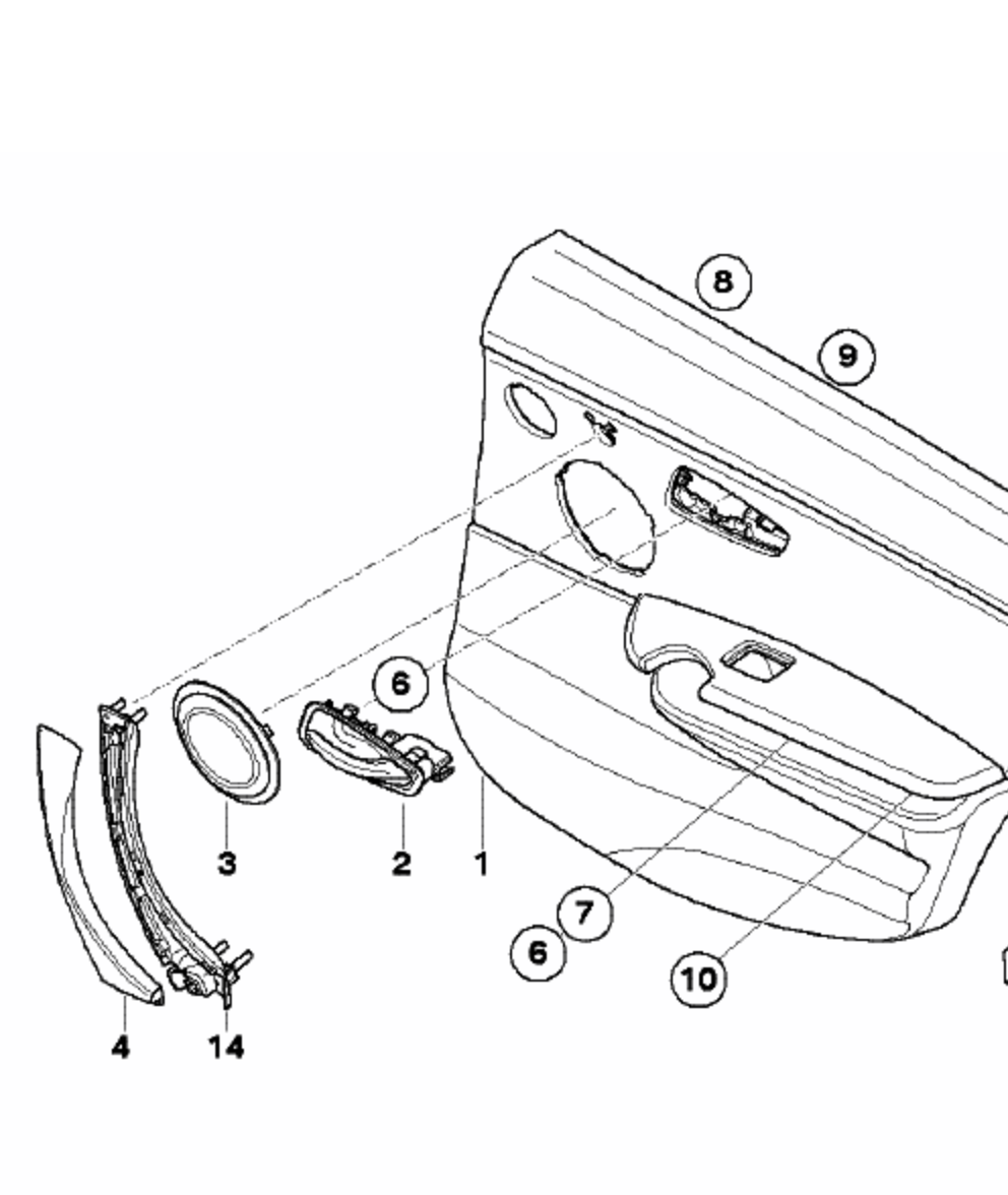 Agarrador Empuñadura Puerta Trasera Bmw E90 E91 E92 E93 Original De Recambios