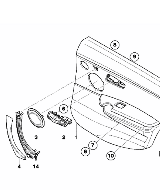 Agarrador Empuñadura Puerta Trasera Bmw E90 E91 E92 E93 Original De Recambios