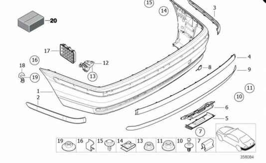 Faldón Trasero Para Bmw E46 Berlina/limusina Pre (1998 Al 09/2001)