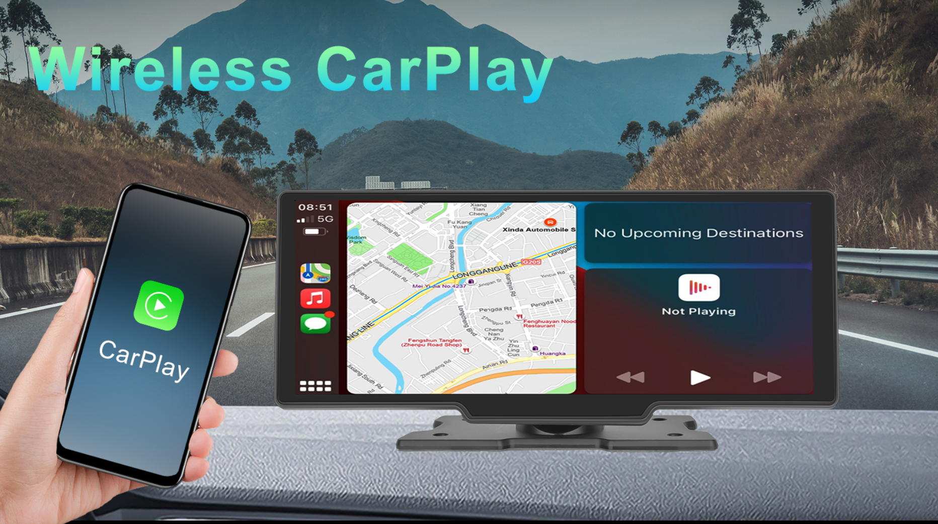 Pantalla Radio Android Auto Carplay Universal Para Cualquier Coche.