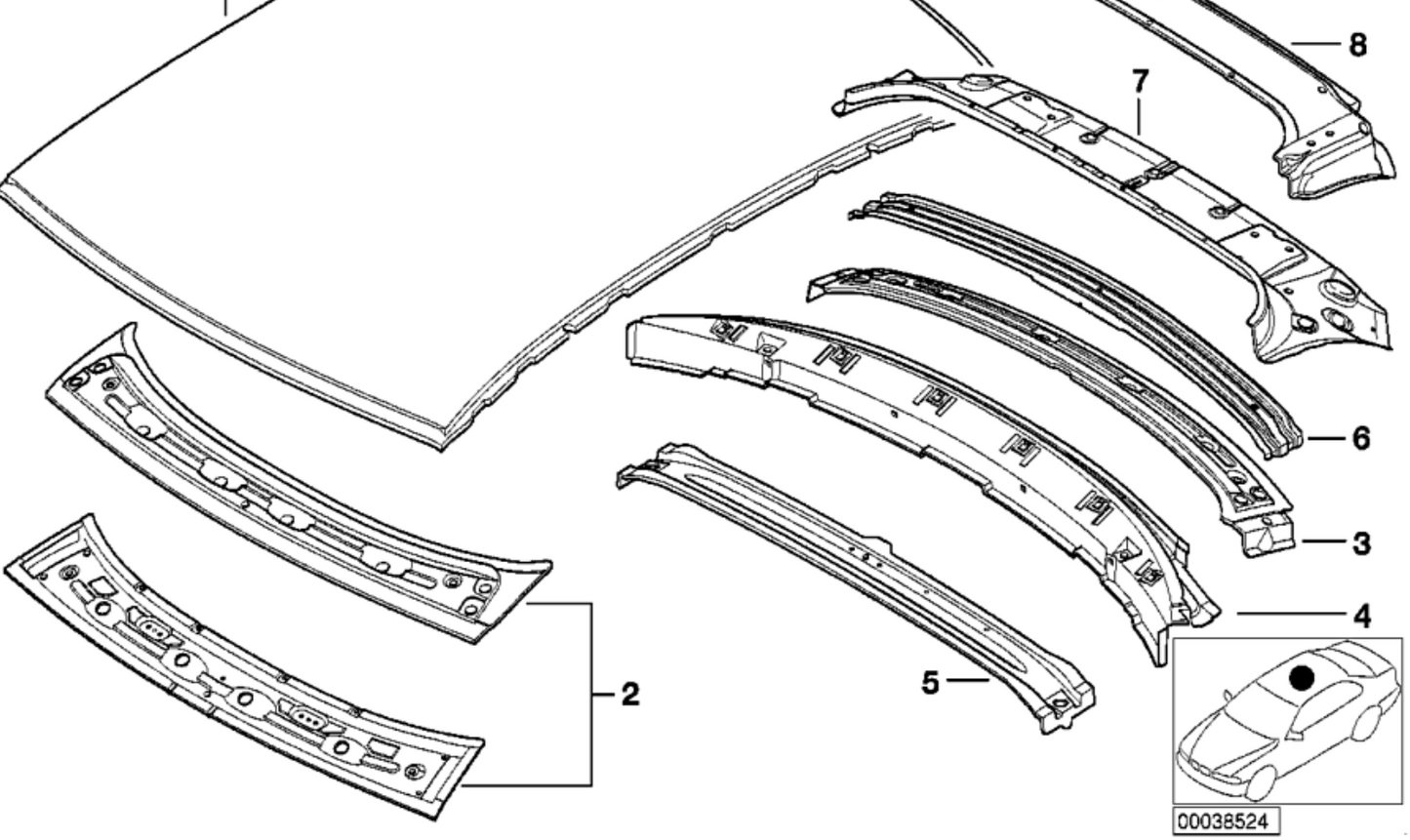 ¡oportunidad! Panel Resguardo Superior E46 Original Bmw (Ref. 41328228246)